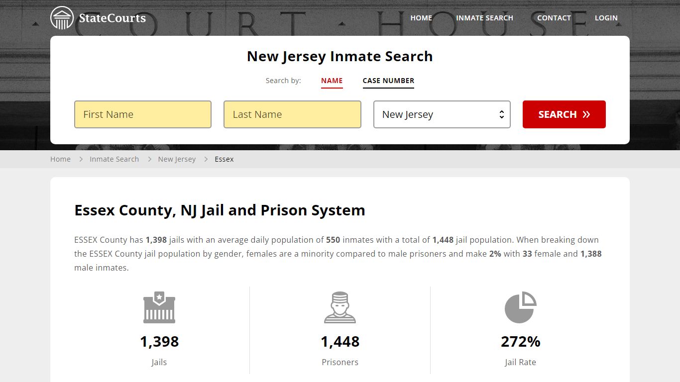 Essex County, NJ Inmate Search - StateCourts